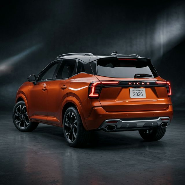 逆L字型テールランプがワイド感を強調するリア予想CG