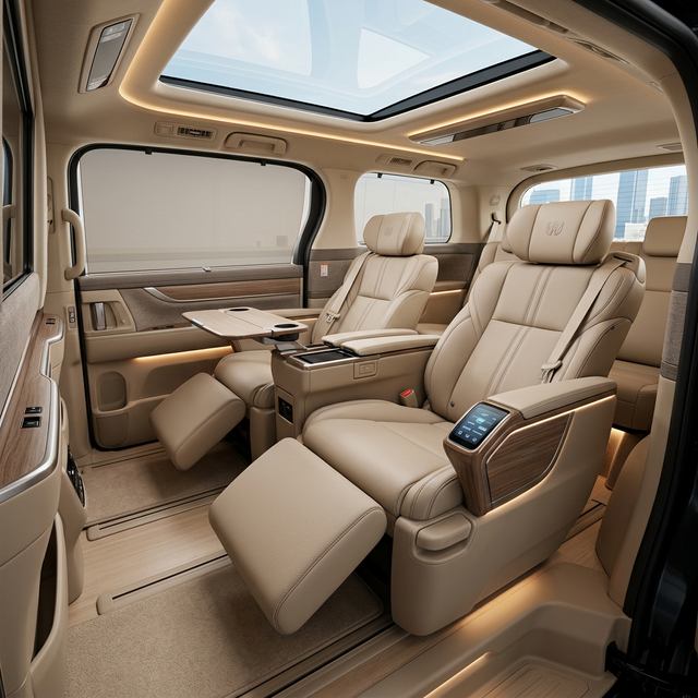 ファーストクラスのような快適性を備えた次世代ノアの2列目キャプテンシート