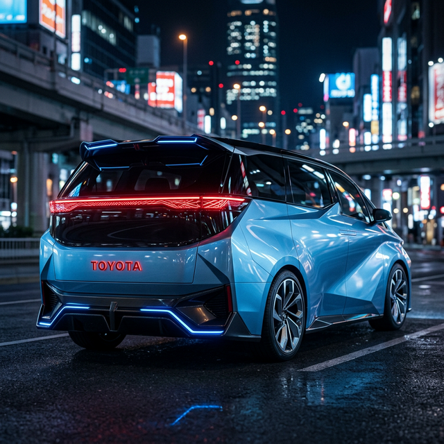 一文字に光るLEDテールライトが印象的な次世代ノアのリアビュー