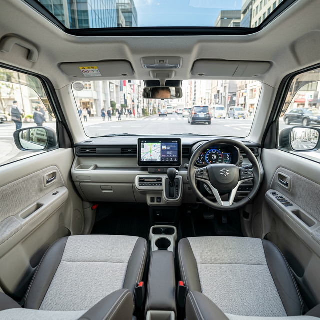 進化したマルチボードで展開される、新型スペーシアベースの車中泊・テレワーク空間予想