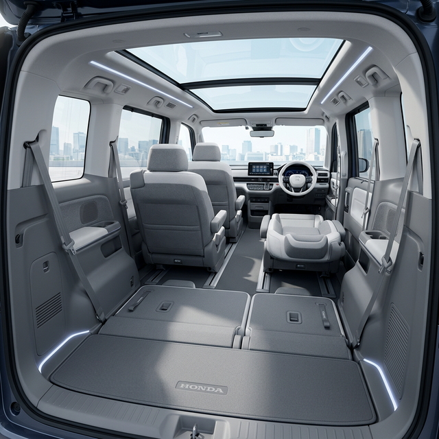 フルフラットフロアと超ロングスライドレールの次世代ステップワゴン キャビン全体